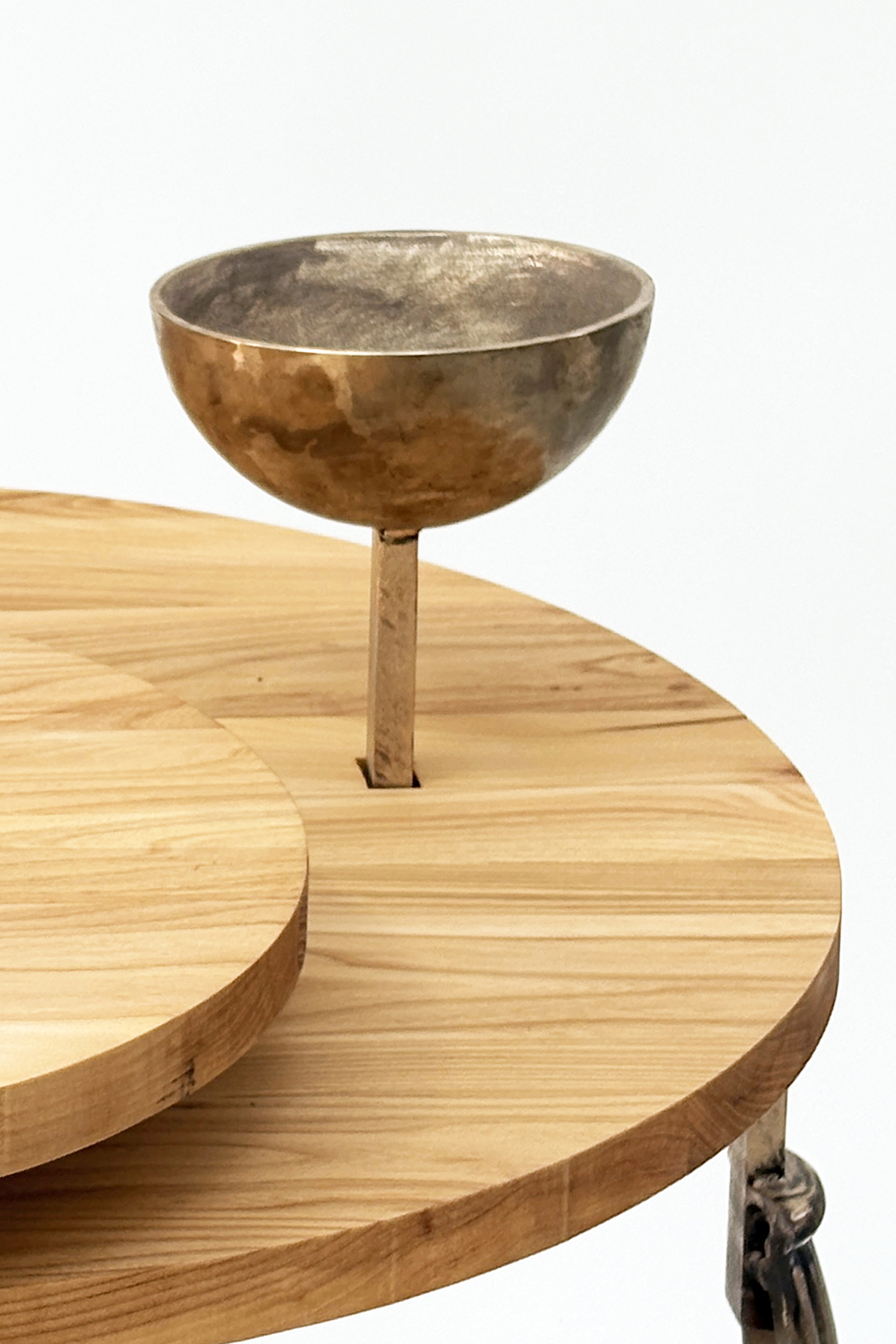 guéridon au héron et bol - Ker Xavier